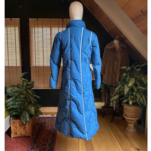 Vintage Long Puffer Jacket Down Feather - Picture 4 of 7